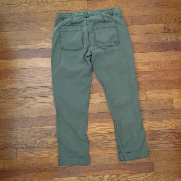 Flawed Anthropologie Hei Hei Olive Green Pants Size 4 - Picture 2 of 12